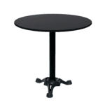 table de restaurant ronde Bistro T noire uni