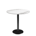 Table de restaurant ronde Rome marbre blanc RestooTab