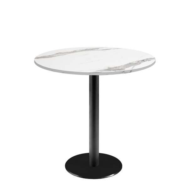 Table de restaurant ronde Rome marbre blanc RestooTab