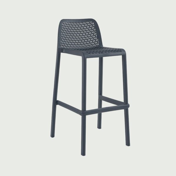 tabouret de terrasse bar restaurant empilable Billy couleur noire