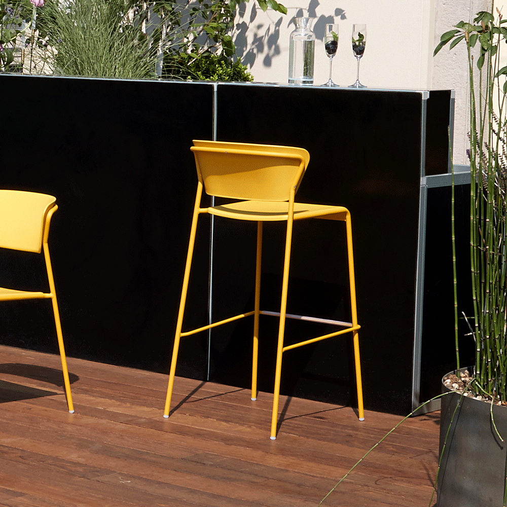 tabouret terrasse intérieur et extérieur de bar restaurant empilable Lisa