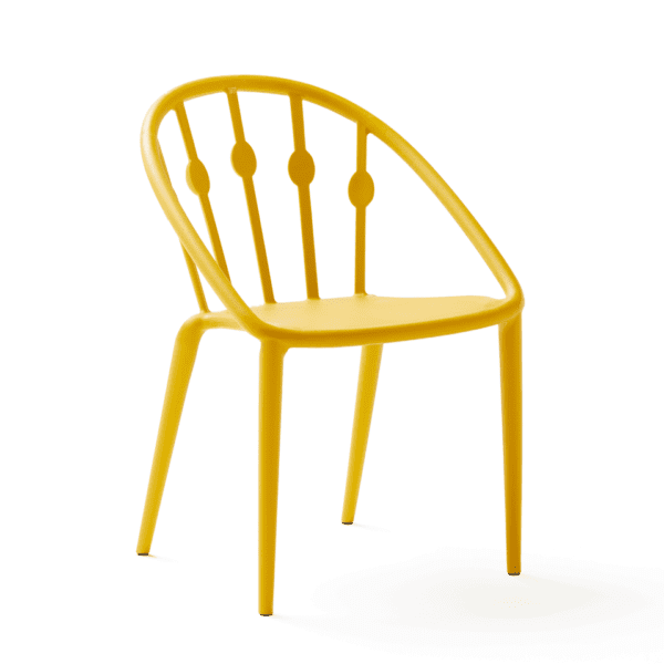 chaise terrasse intérieur et extérieur de restaurant empilable Woman couleur jaune