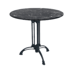 table de restaurant style bistrot Artdec plateau marbre noir brillant Restootab