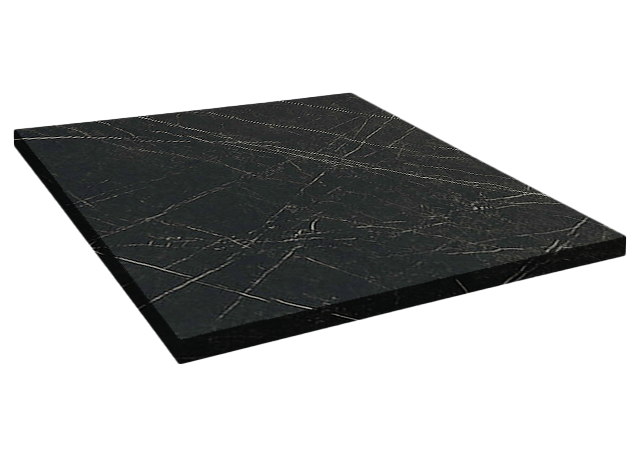 Plateau table de restaurant carré marbre noir Restootab