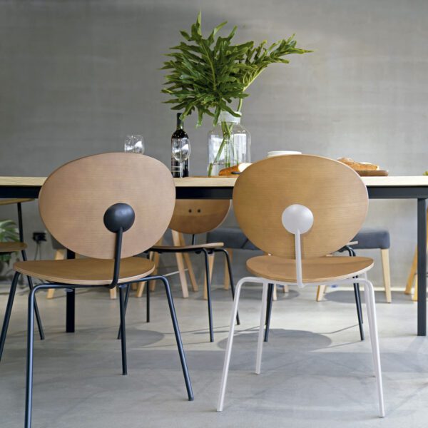 Chaise de restaurant Viso bois multiplis structure métal