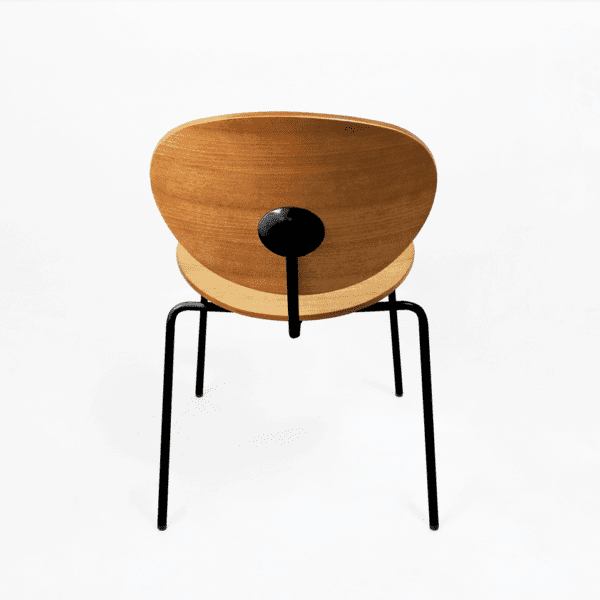 Chaise de restaurant Viso bois multiplis structure métal noir
