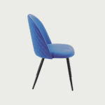 Chaise de restaurant Malda velours couleur bleu pastel
