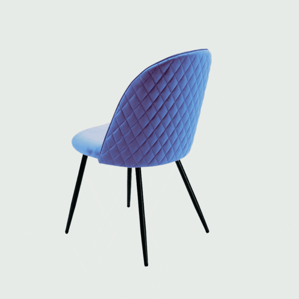 Chaise de restaurant Malda velours couleur bleu pastel