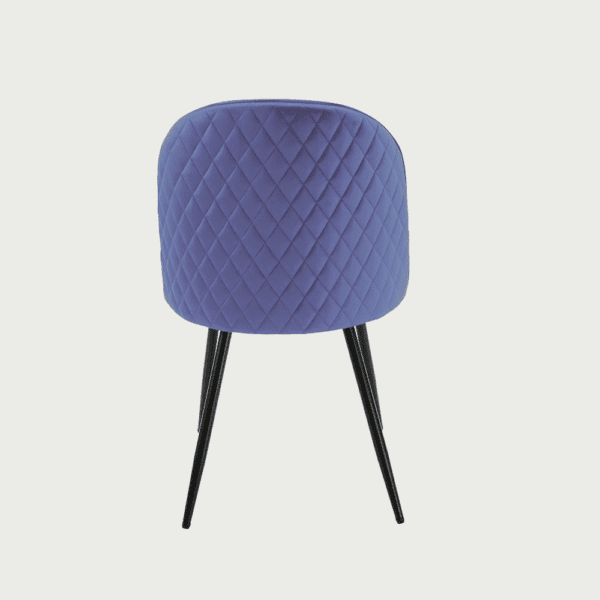 Chaise de restaurant Malda velours couleur bleu pastel