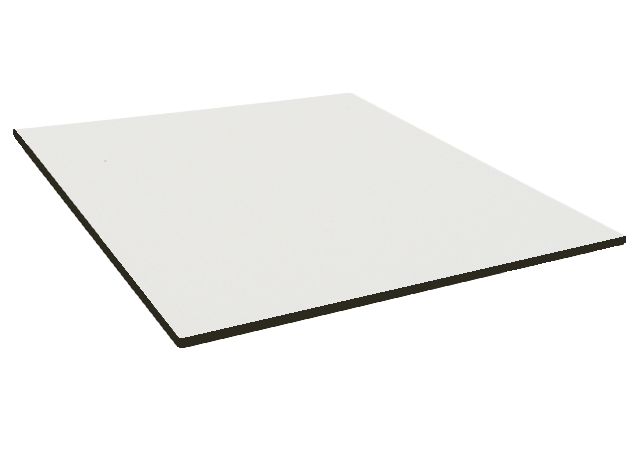 Plateau table de restaurant compact HPL couleur uni blanc Restootab
