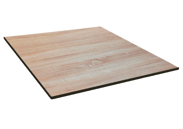 Plateau table de restaurant compact HPL bois chêne bastide Restootab