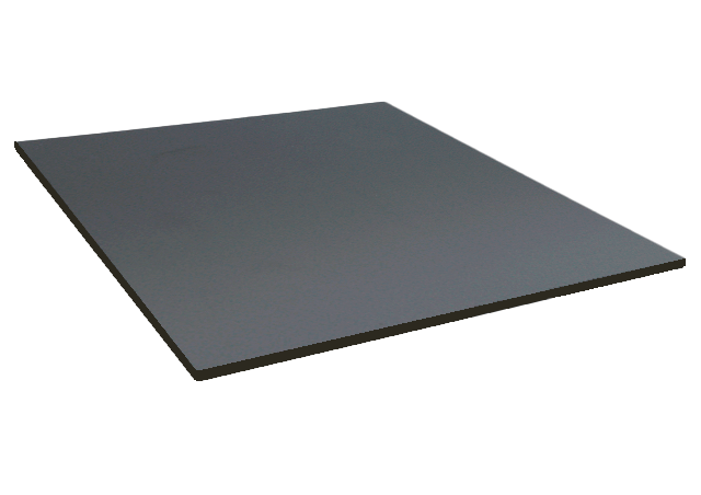Plateau table de restaurant compact HPL couleur uni gris anthracite Restootab