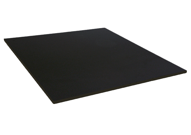 Plateau table de restaurant compact HPL couleur uni noir Restootab