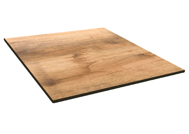 Plateau table de restaurant compact HPL bois tanin clair Restootab