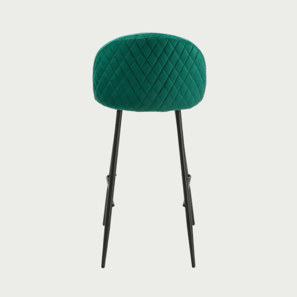 tabouret de bar restaurant Malda velours couleur verte