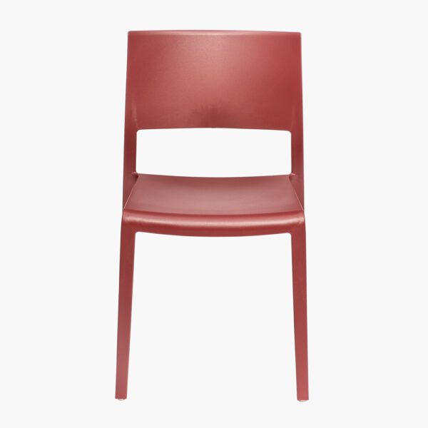 Chaise de restaurant intérieur et extérieur Lilibet empilable rouge