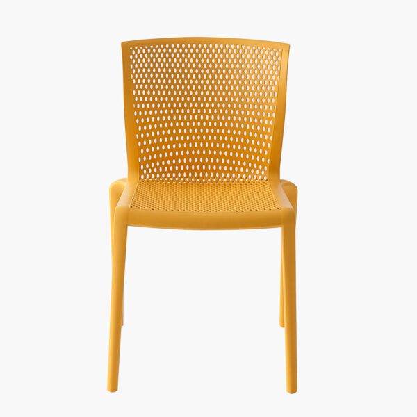 Chaise de restaurant intérieur et extérieur Spyker empilable jaune