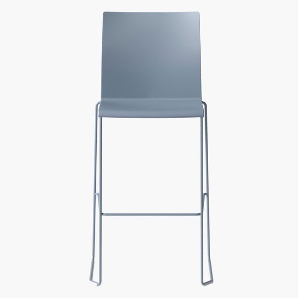 chaise de restaurant empilable Artesia couleur bleu clair structure acier