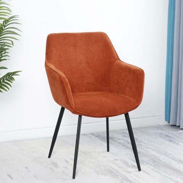 chaise de restaurant Leila tissu couleur terracotta