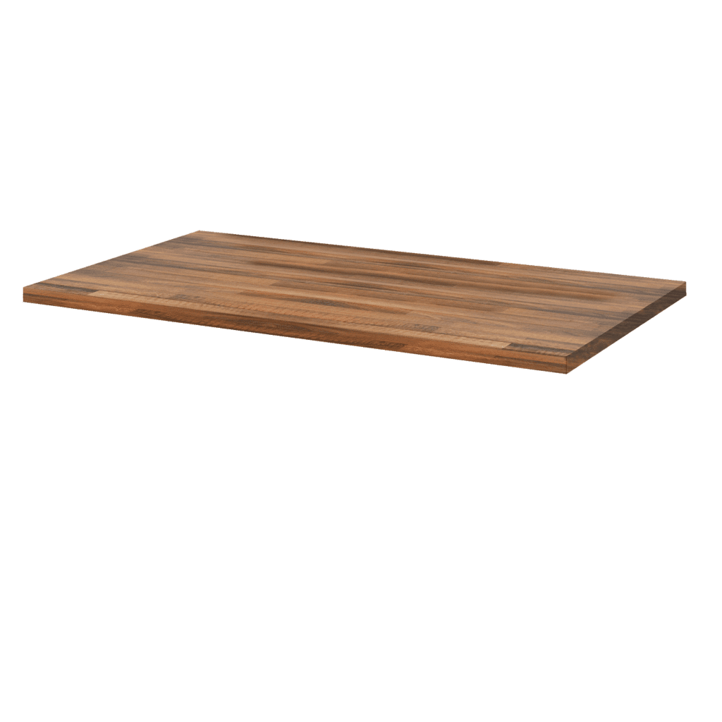 Plateau table de restaurant rectangulaire bois noyer lamellé Restootab