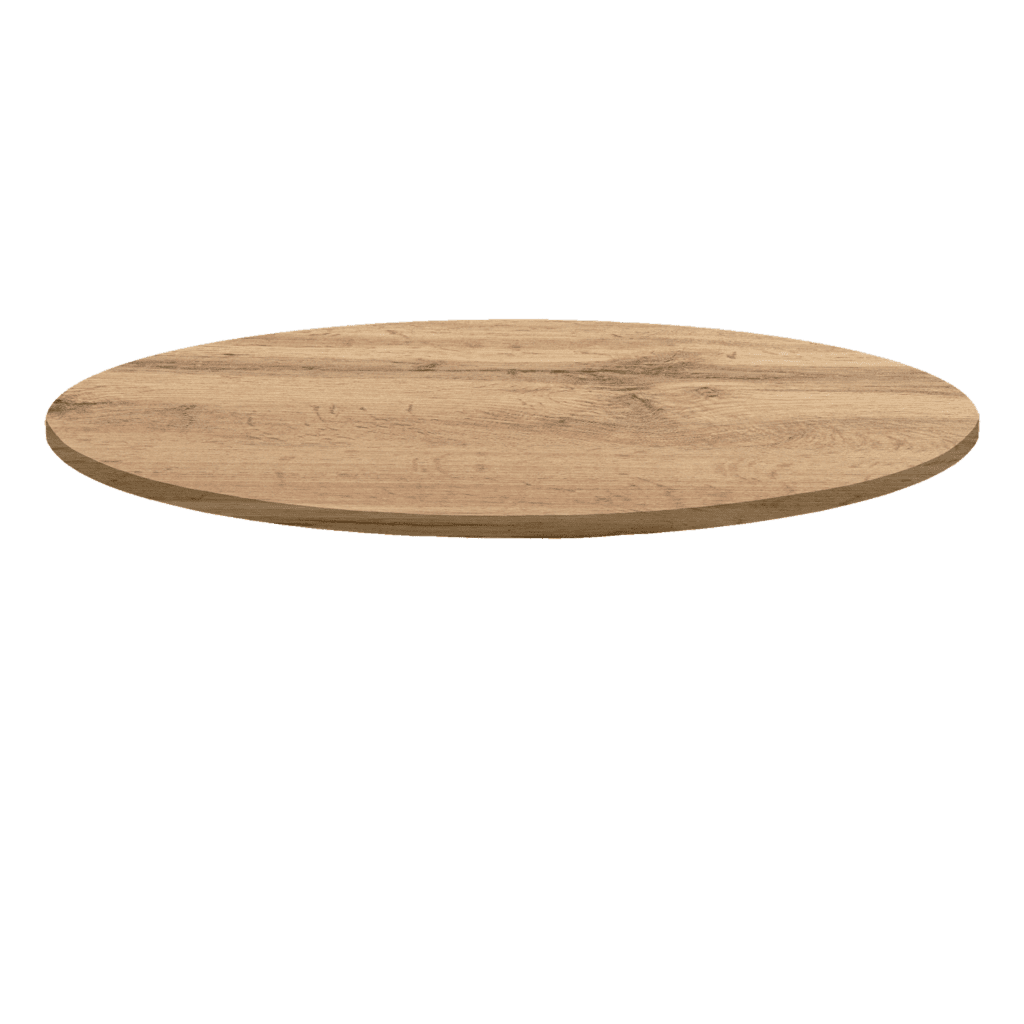Plateau table de restaurant rond bois chêne armor Restootab