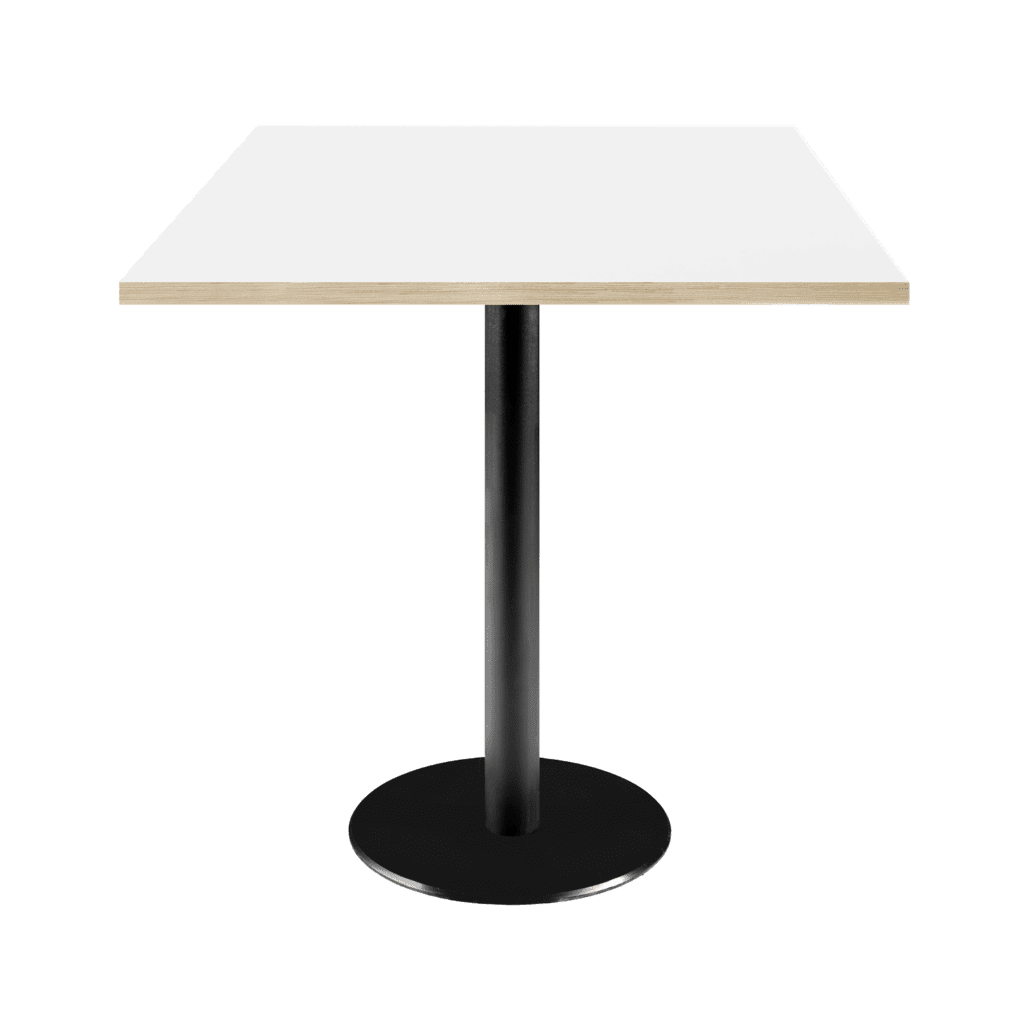 Table de restaurant Rome nordique couleur uni blanche chants bois RestooTab