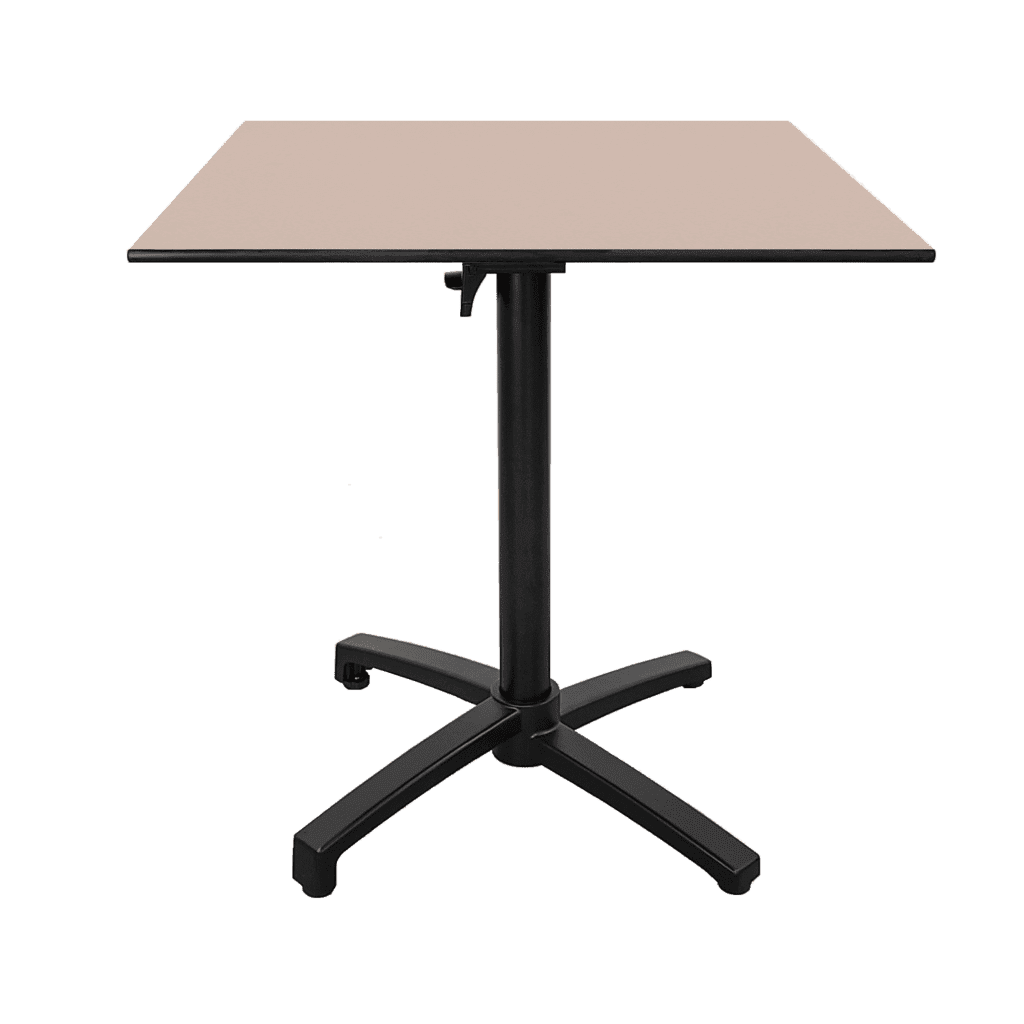 Table pliable terrasse diabolo compact HPL couleur uni beige RestooTab