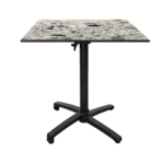 Table pliable terrasse diabolo compact HPL décor galets pierres cepp RestooTab
