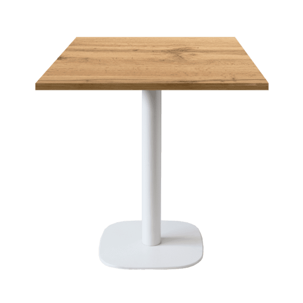 table de restaurant Round blanc décor bois livraison rapide