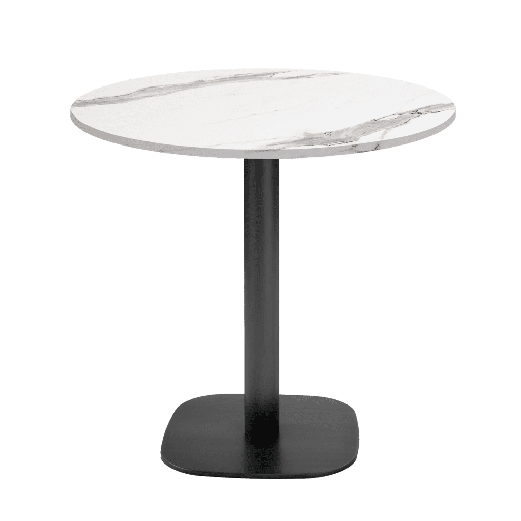 table de restaurant ronde Round marbre blanc RestooTab