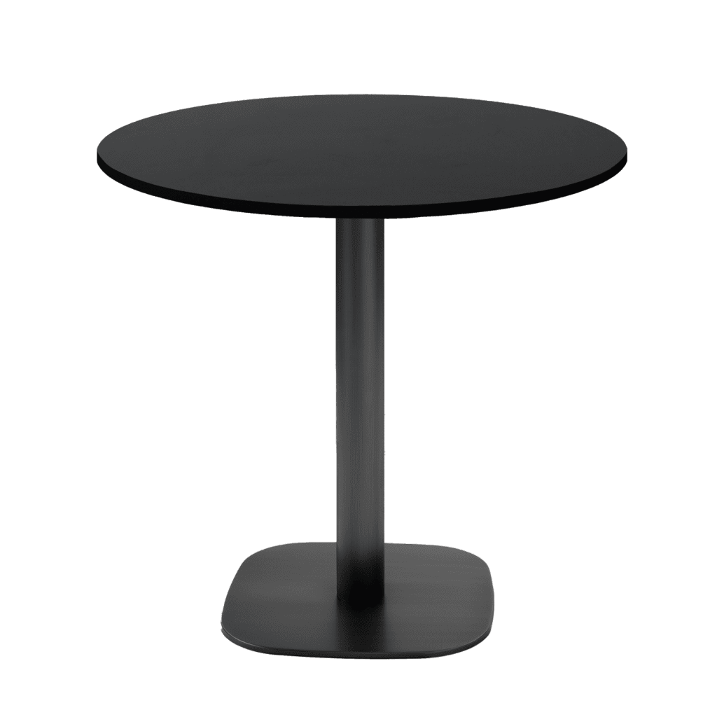 table de restaurant ronde Round nordique couleur uni noire RestooTab
