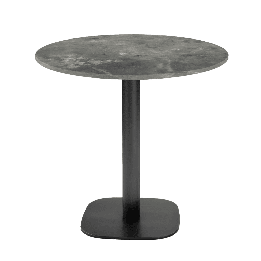table de restaurant ronde Round pierre métallisée RestooTab