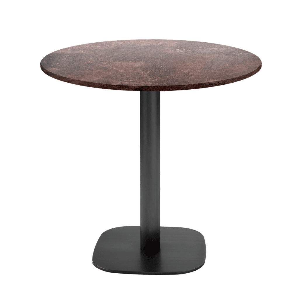 table de restaurant ronde Round oxydé rouille roc vintage RestooTab