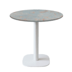 table de restaurant ronde Round oxydé gris rouille RestooTab